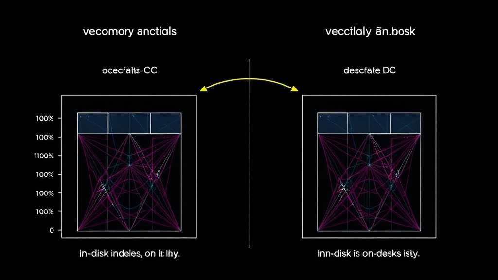 Diagram illustrating the trade-offs between in-memory and on-disk ANN index architectures.