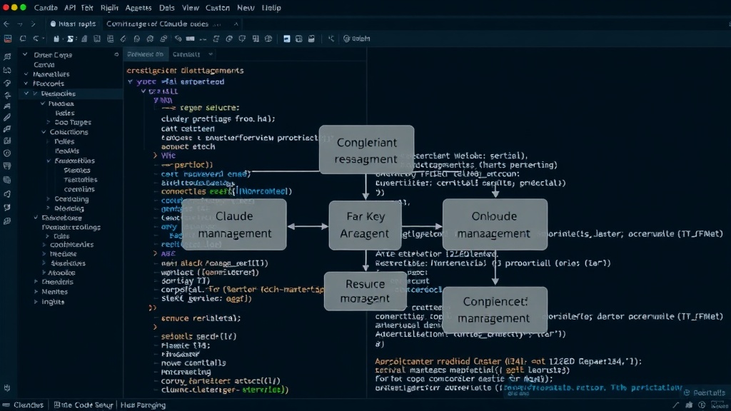Diagram illustrating optimal Claude API key management and resource allocation