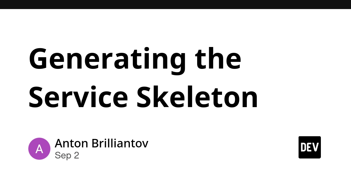 Generator to Automate Go Service Skeleton Creation Detailed