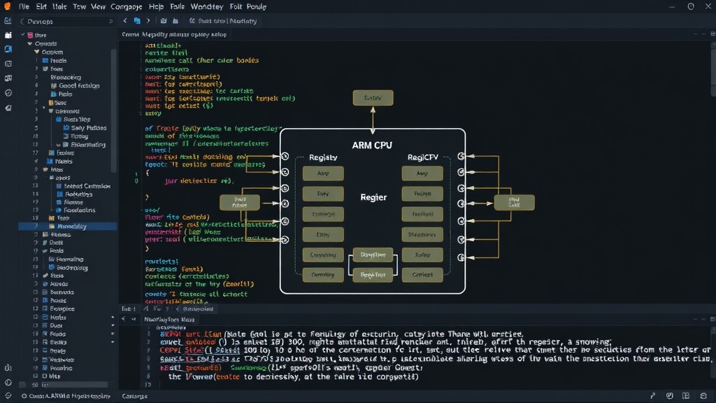 ARM64 CPU architecture diagram highlighting key register groups
