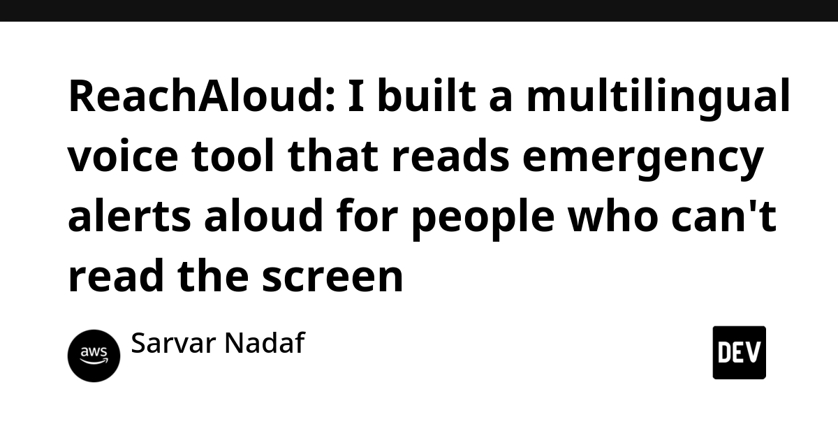 ReachAloud: Voice Tool Translates Emergency Alerts for Non-Readers