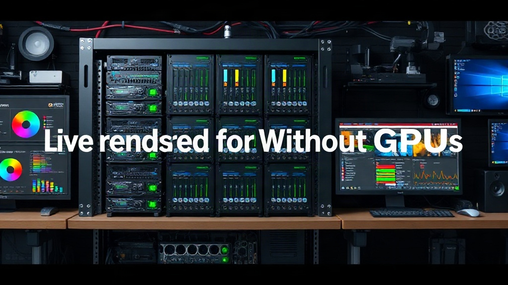 A server rack with multiple compute nodes, representing the CPU-based rendering infrastructure.