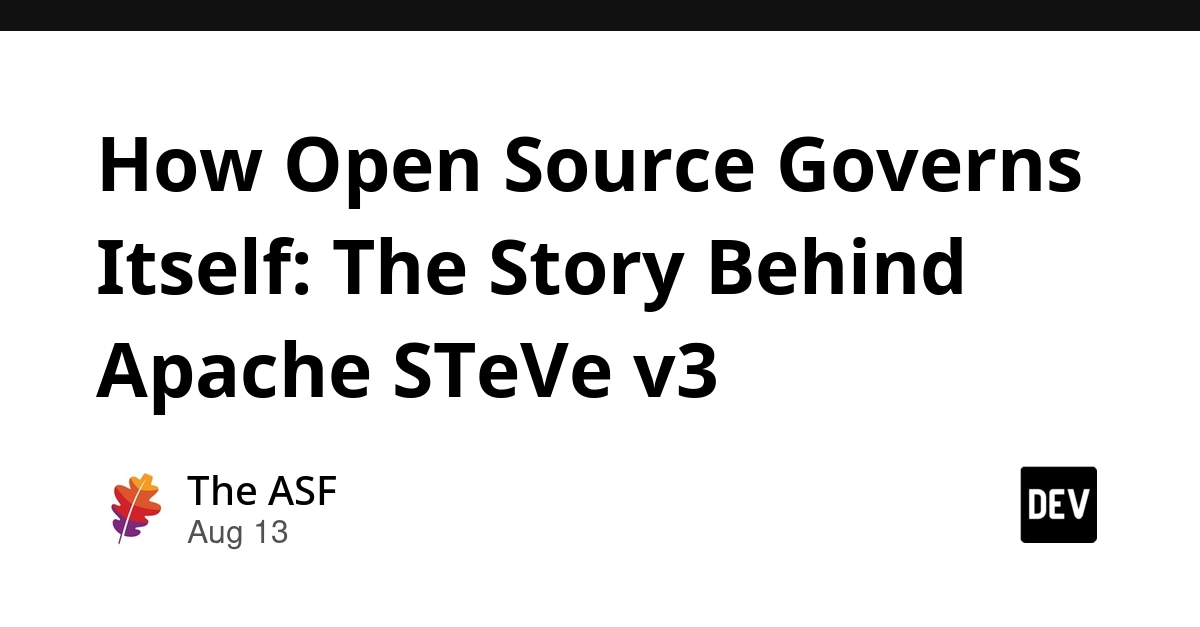 Apache STeVe v3 Voting System: A Model for Open Source Self-Governance