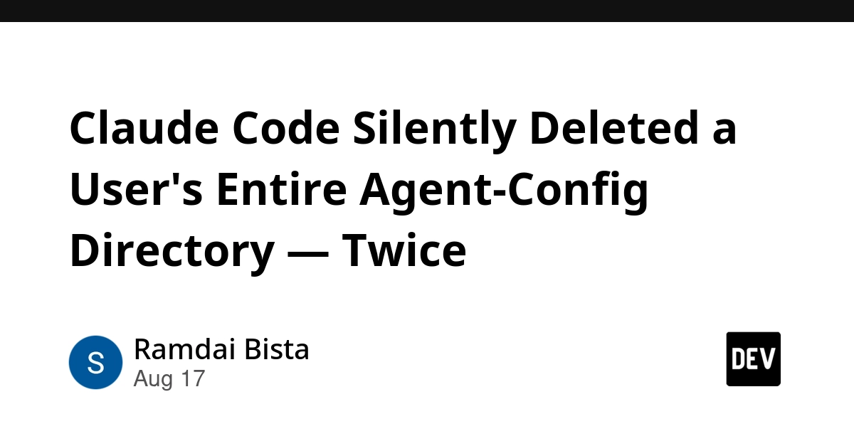 Claude Code Deleted User Agent Config Twice Without Command