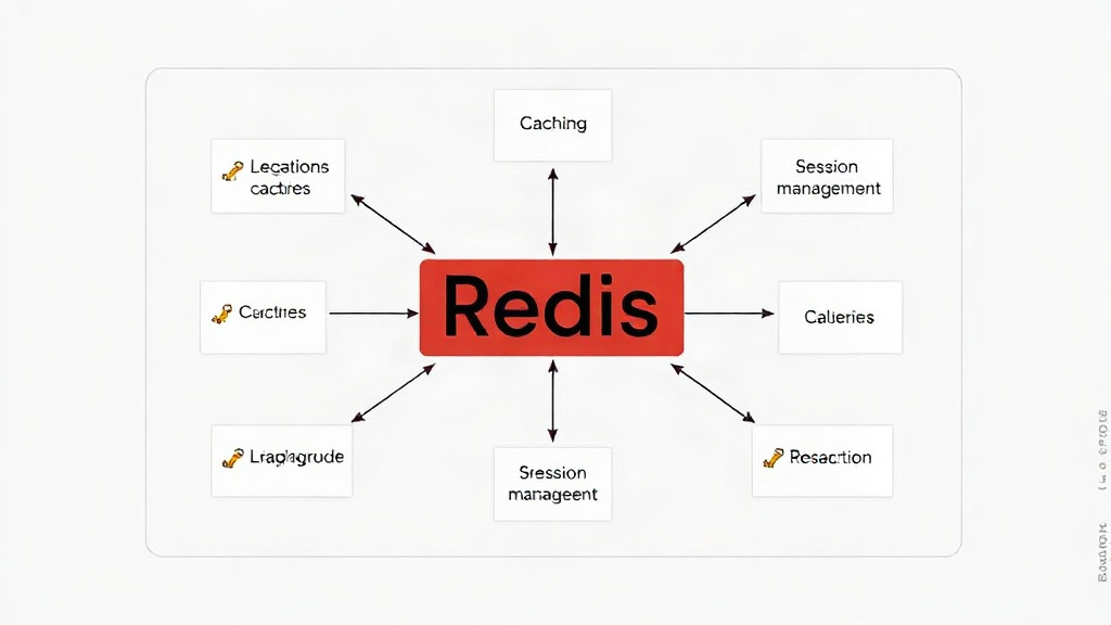 Diagram illustrating common use cases for Redis like caching, queues, and session management