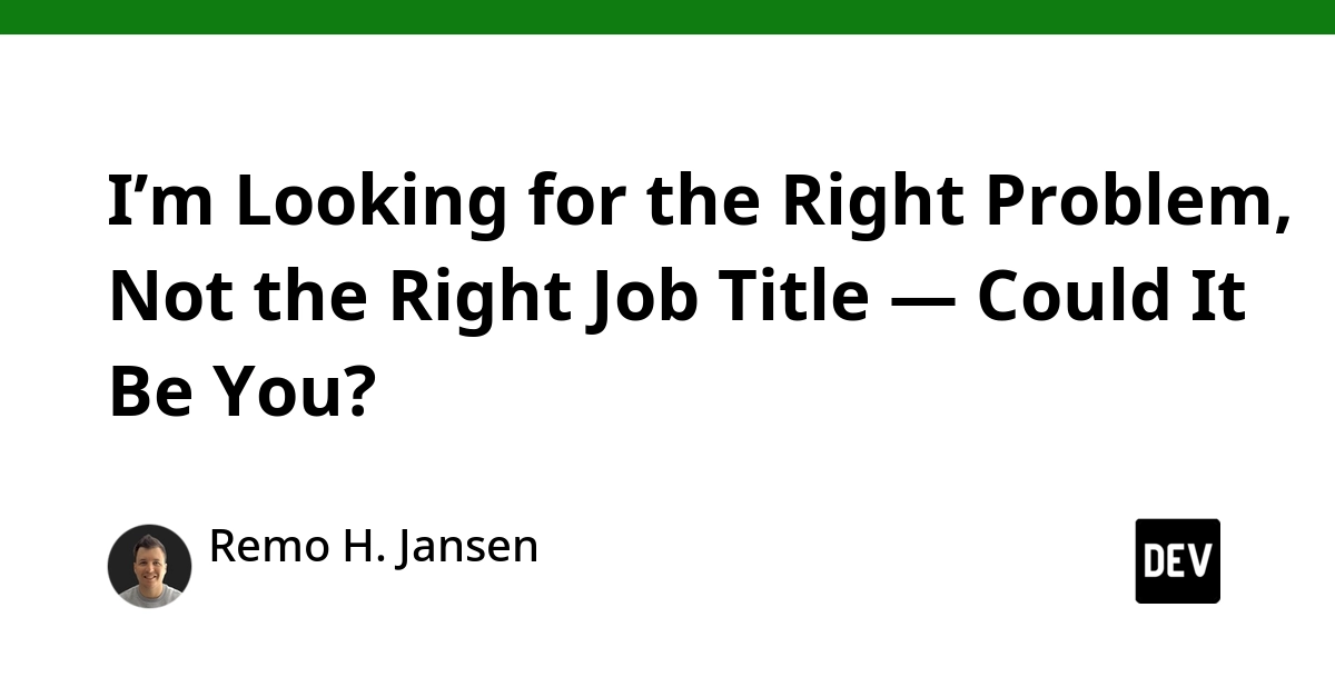 Senior Software Engineer Seeks Problem-Focused Role After 20 Years