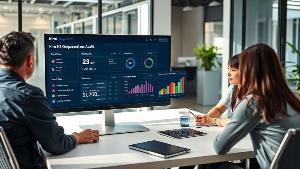 Kimi K3 interface displaying successful audit results and performance metrics.
