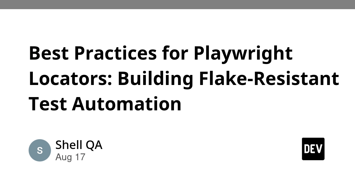 Playwright Locators: Master Stable UI Test Automation