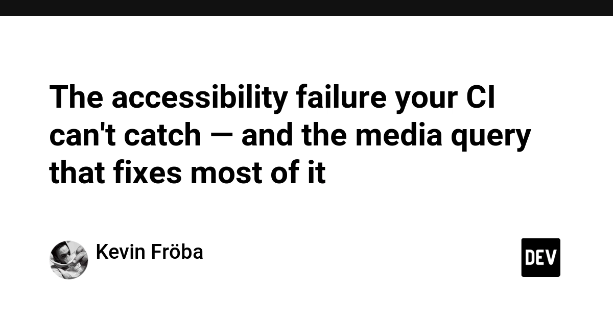 66% of AI Apps Fail Accessibility: Infinite Animations Blocked