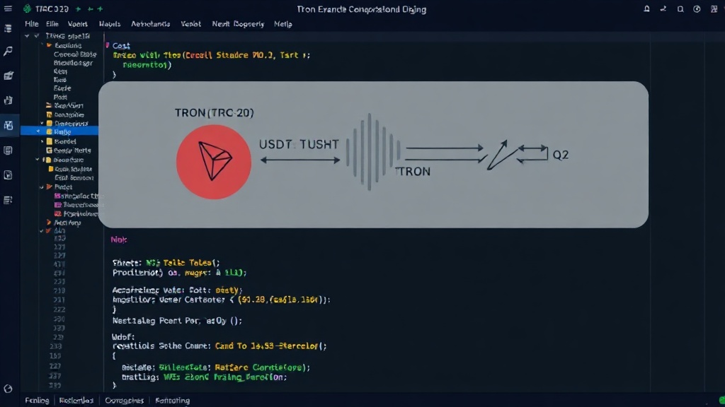 Diagram illustrating TRON's TRC-20 USDT transfer event monitoring process.