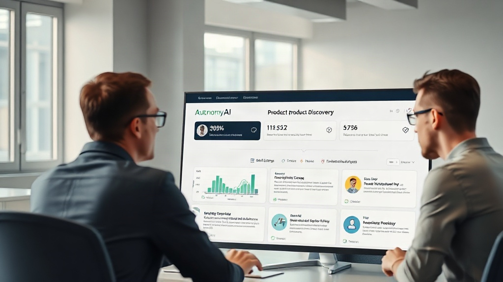 AutonomyAI dashboard displaying AI-generated product discovery insights and roadmap suggestions.
