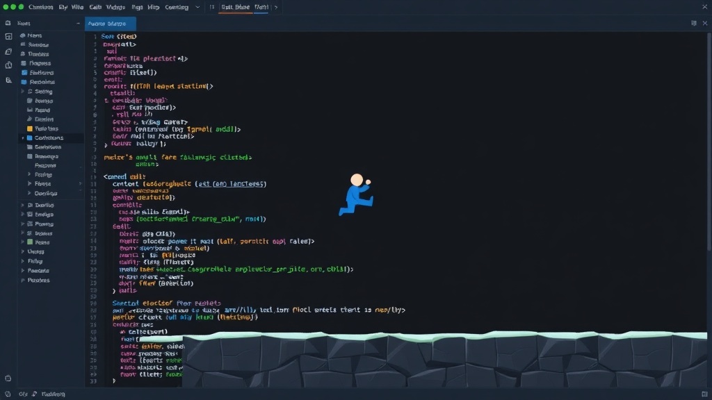 Screenshot of Solstice Leap game showing player character mid-jump