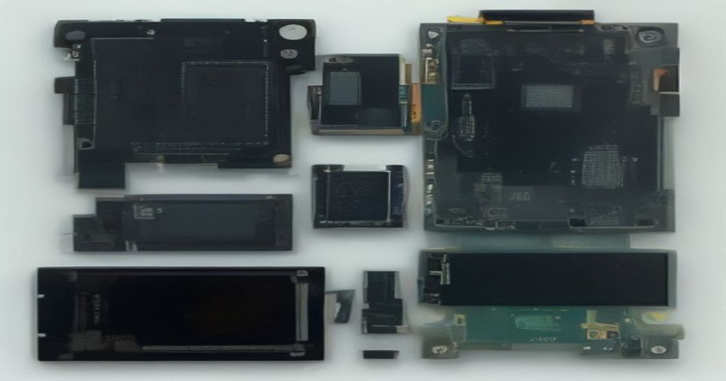 Fairphone Gen 6 disassembled, showing modular components like screen, battery, and cameras