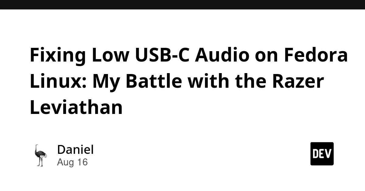 Fedora Fix: Razer Leviathan USB-C Audio Volume Bug Solved