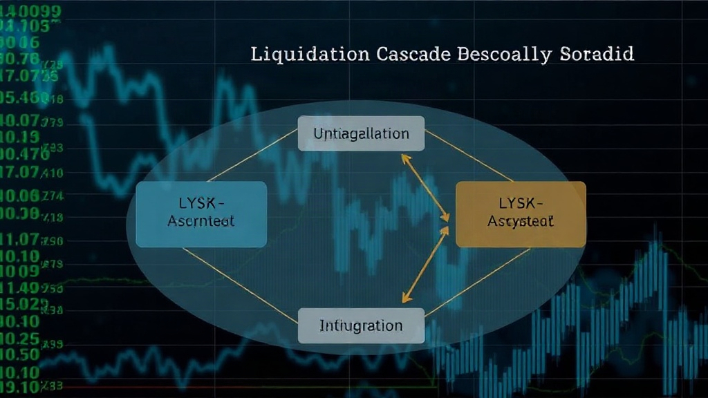 Diagram illustrating the flow of a liquidation cascade event in financial markets