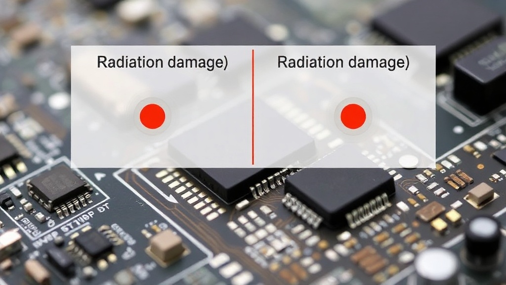 Diagram illustrating the different types of radiation damage to semiconductors