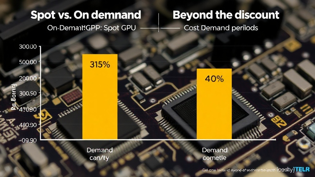 Comparison chart showing on-demand versus spot GPU pricing trends during high demand periods