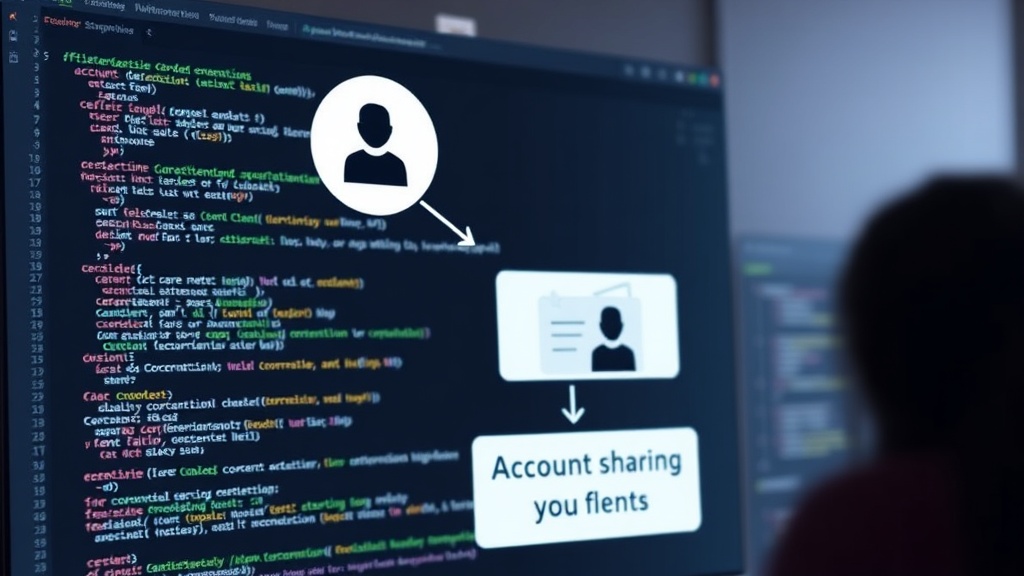 Diagram illustrating account sharing between two students for attendance fraud