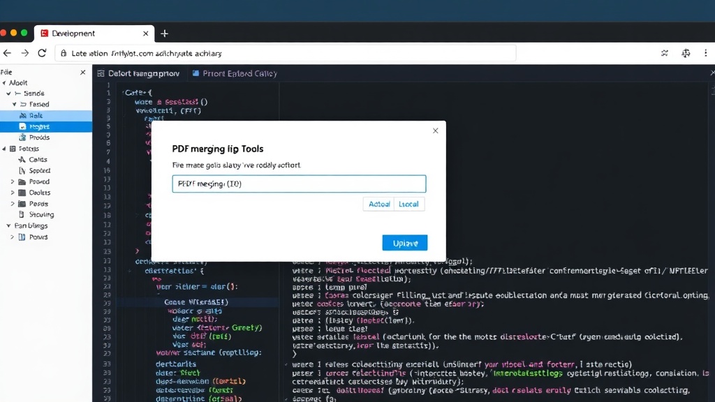 Screenshot of Wrklyst interface showing PDF merging tool with file upload area