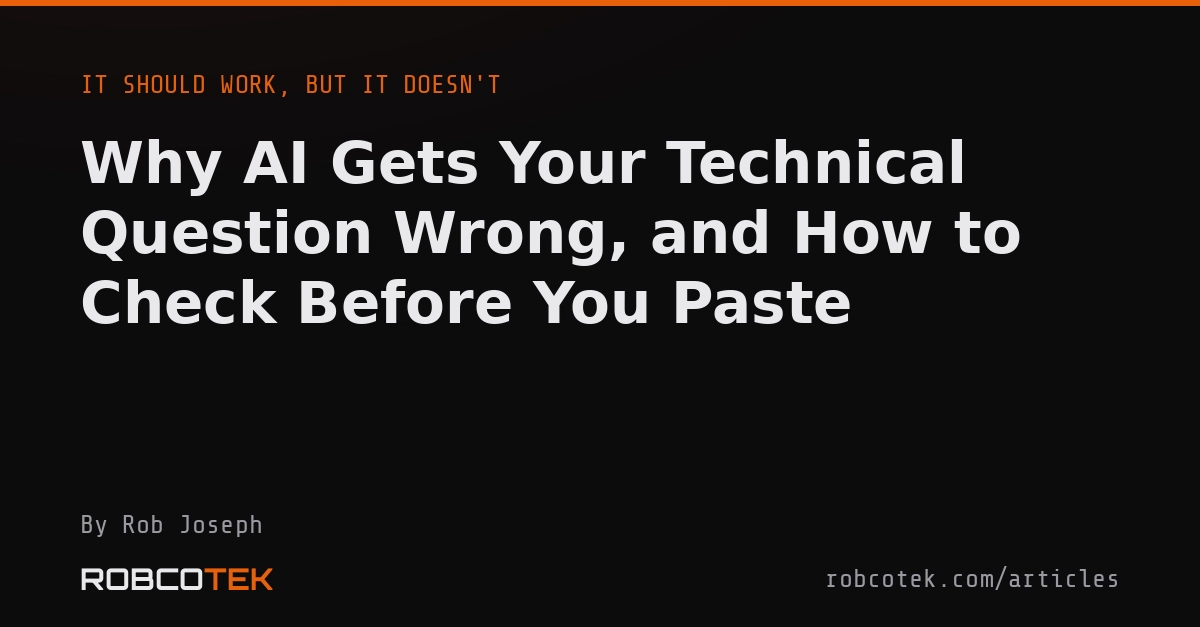 AI's Technical Answers Are Flawed: How to Verify Before You Deploy