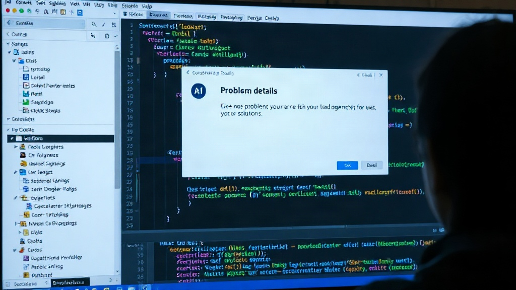 AI assistant interface prompting user for problem details, not solutions.