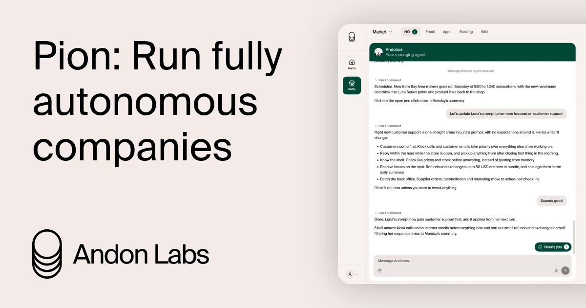 Pion Agent Aims to Autonomously Run Entire Companies