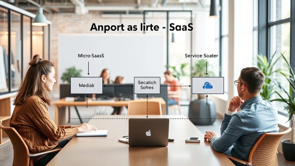 A diagram illustrating the shift from solo Micro-SaaS to Service with Software models