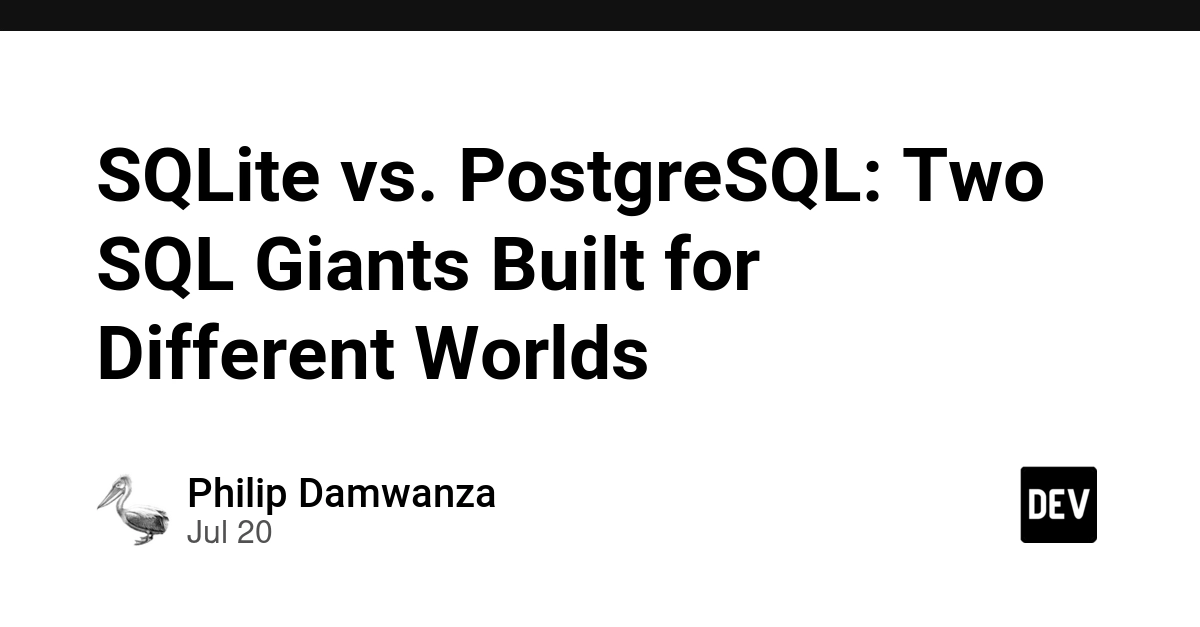 SQLite vs. PostgreSQL: Serverless vs. Client-Server SQL