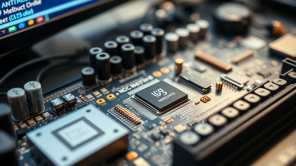 Developer's workstation setup showing commodity hardware components