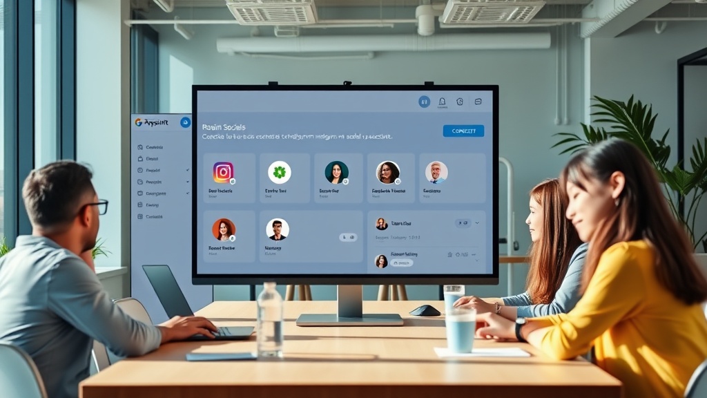 Screenshot of Repaint Socials dashboard showing connected social media accounts