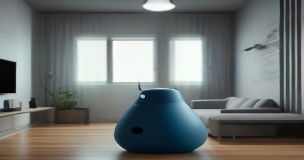 Samsung's Ballie robot navigating a modern living room environment