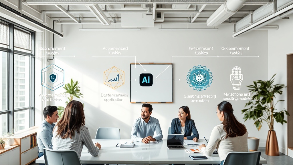 Diagram illustrating the concept of assigning different AI tasks to specialized models of varying cost and capability.
