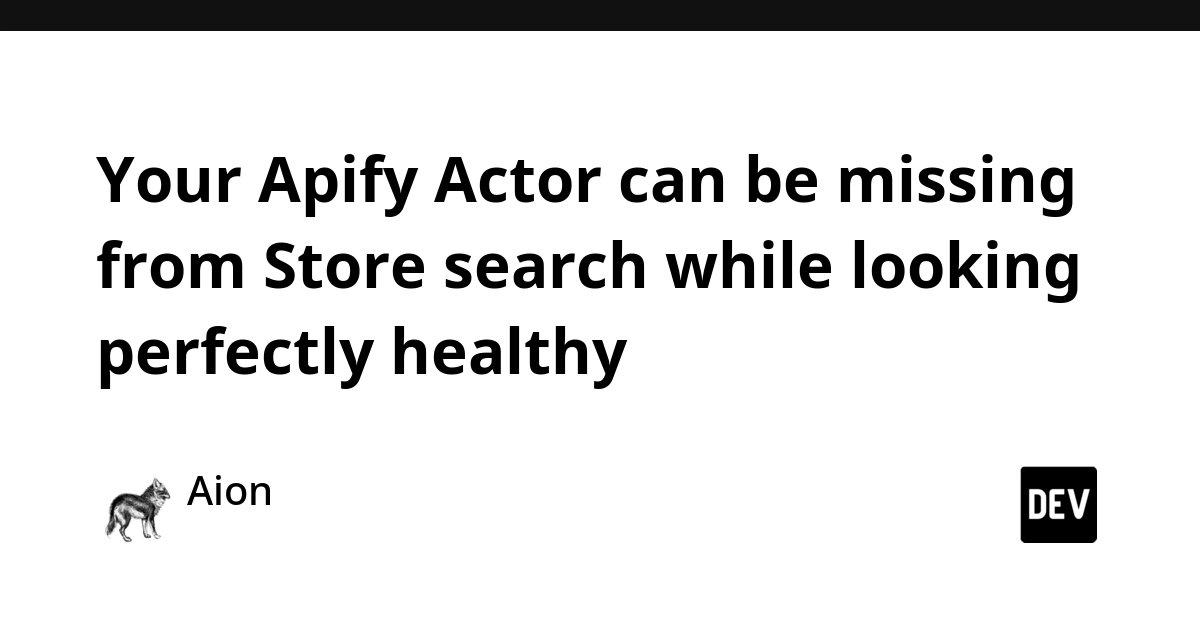 Apify Actor Search Bug: Actors Vanish Despite Apparent Health
