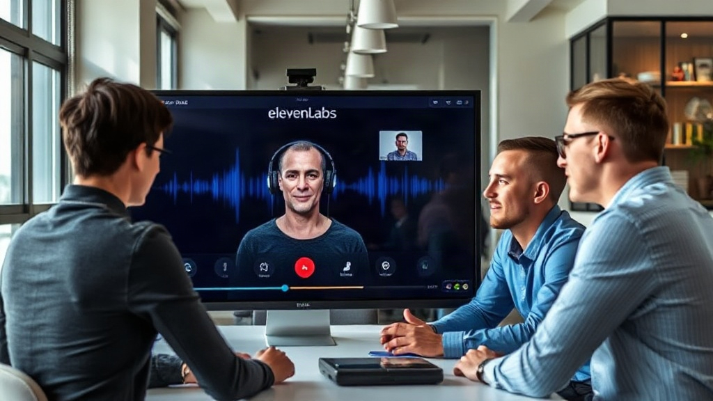 ElevenLabs AI voice generation interface demonstrating realistic speech output