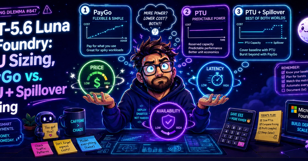GPT-5.6 Luna Pricing on Azure: PTU vs. PayGo and Spillover