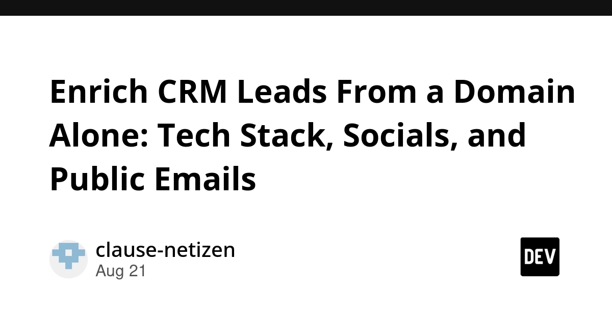 SiteIntel API Extracts Tech Stack, Socials, Emails from Domains