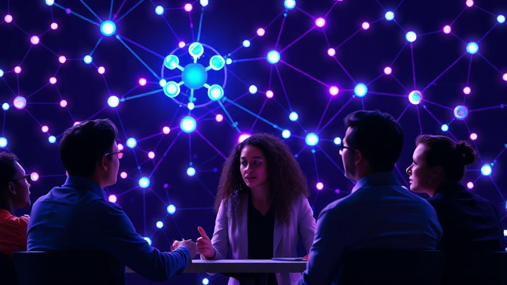 Nonprofit leader presenting AI implementation strategies to a team