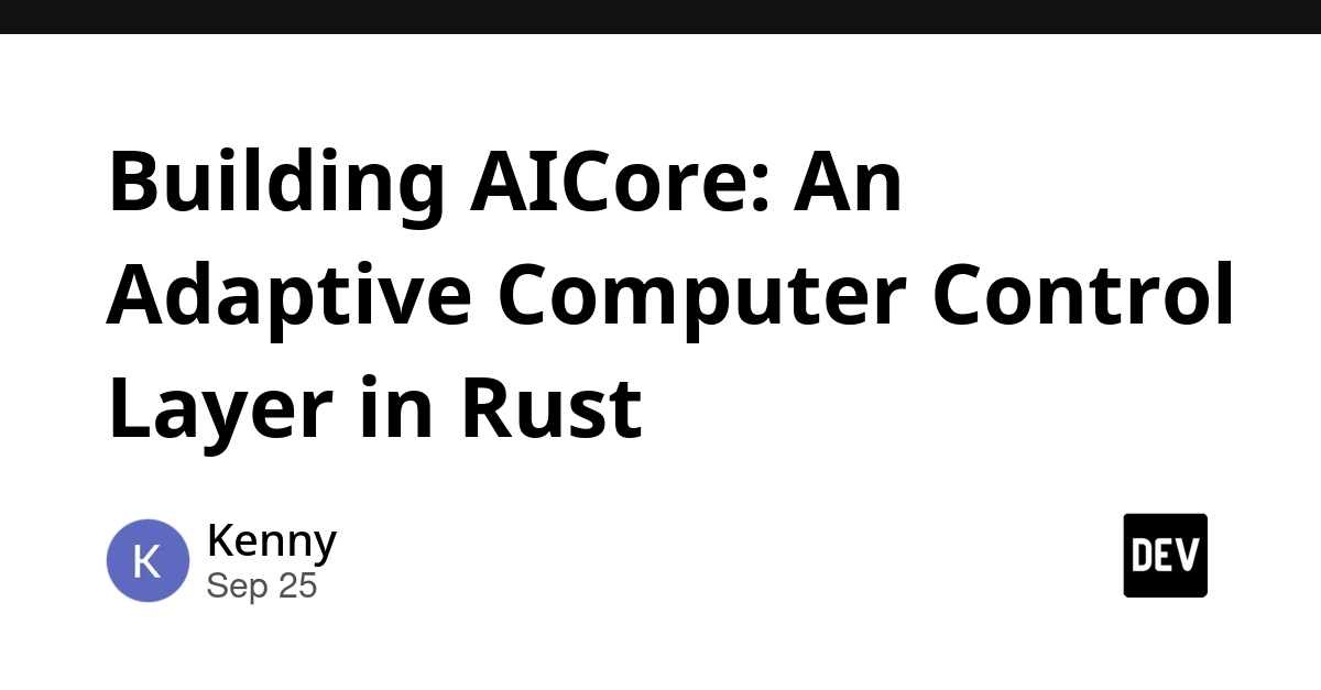 AICore: Rust-based adaptive control layer for heterogeneous PCs