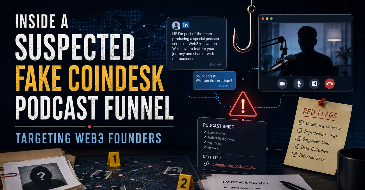 Fake CoinDesk Podcast Scam Targets Web3 Founders via LinkedIn