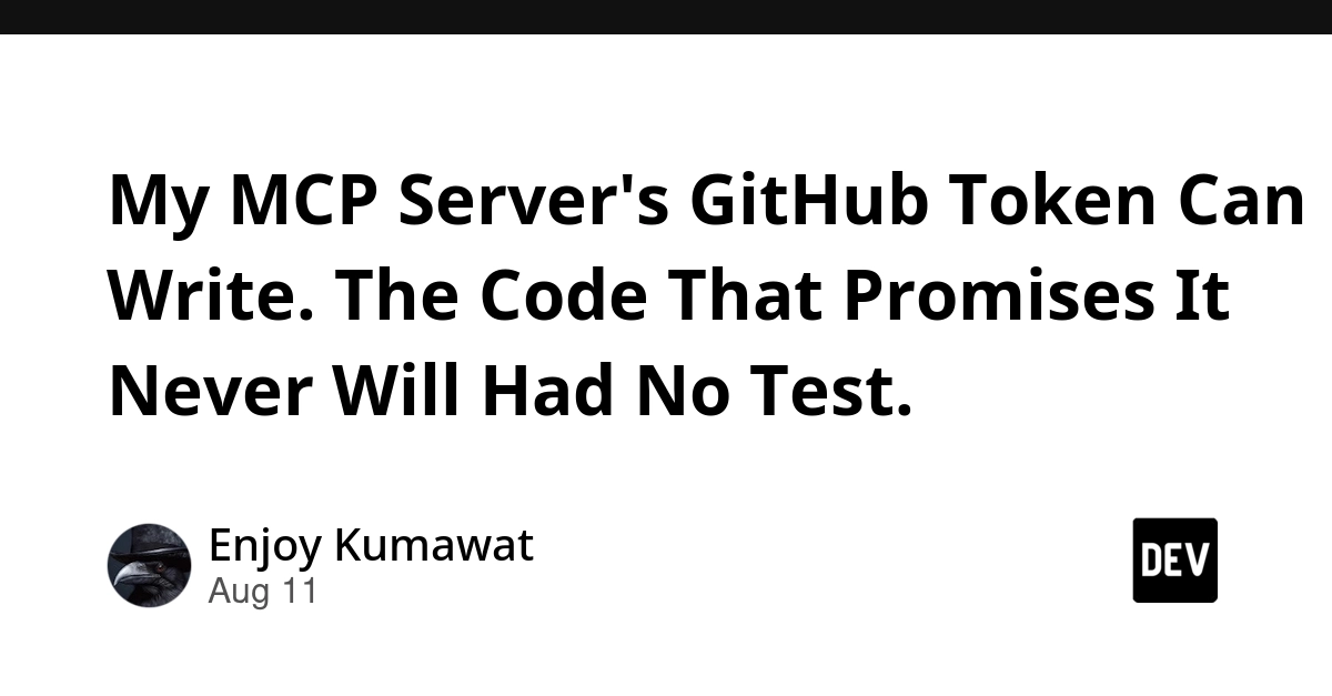 MCP Server's GitHub Token Had Full Write Access Despite Claims