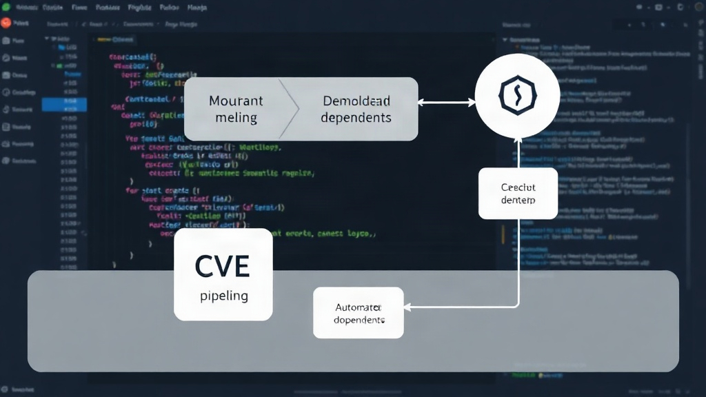 Diagram showing automated CVE bot scanning dependencies within a CI/CD pipeline