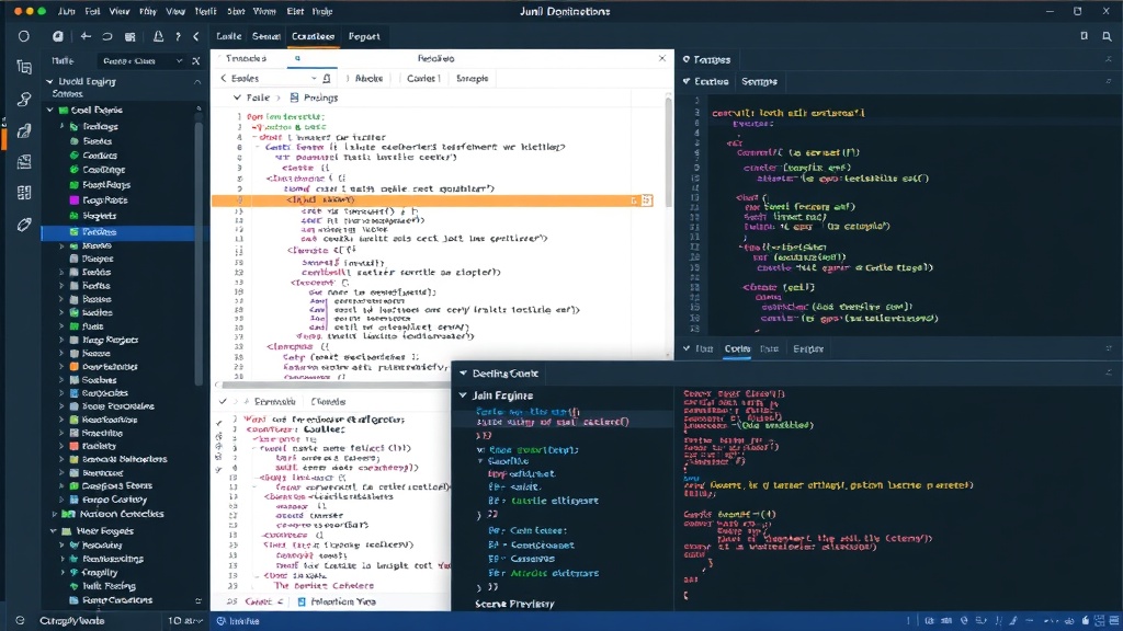 Juni IDE interface showing code editor and scene preview