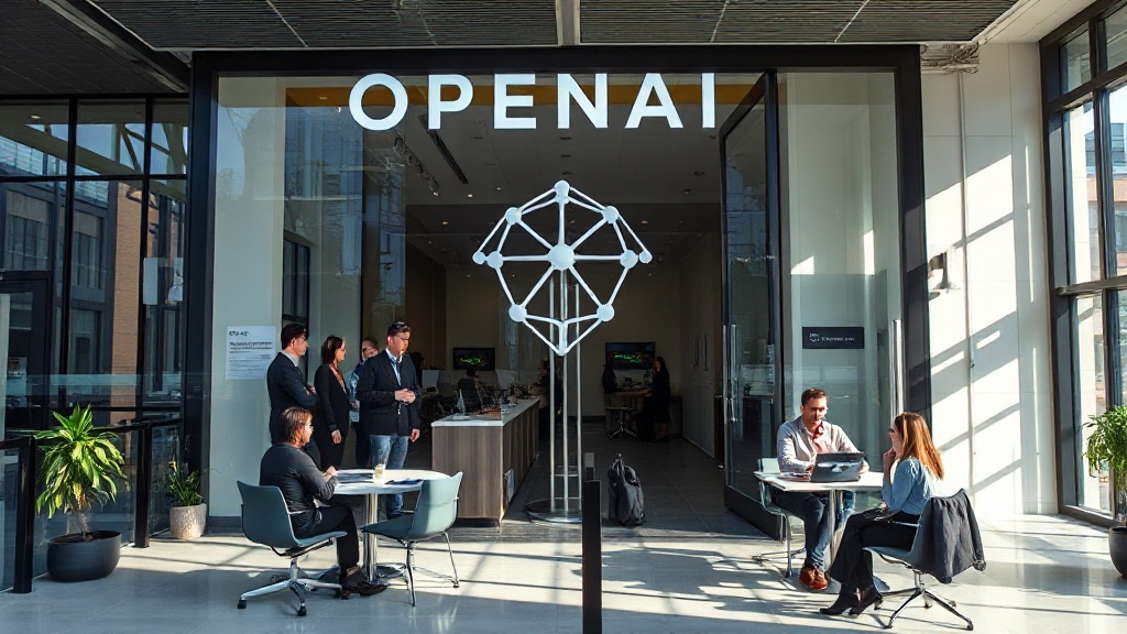 OpenAI headquarters exterior, symbolizing the company's central role in AI development.