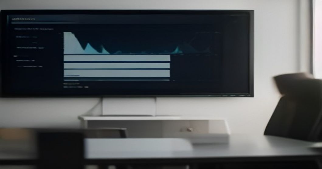 Conceptual dashboard showing AI-driven stock market analysis and recommendations