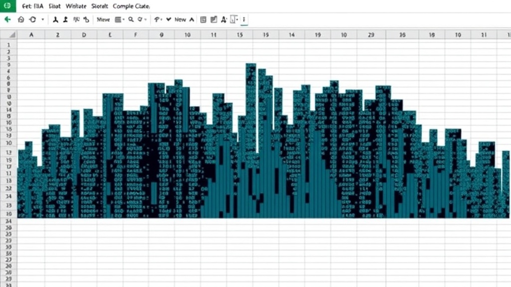A visual representation of a spreadsheet program struggling to load a massive data file.