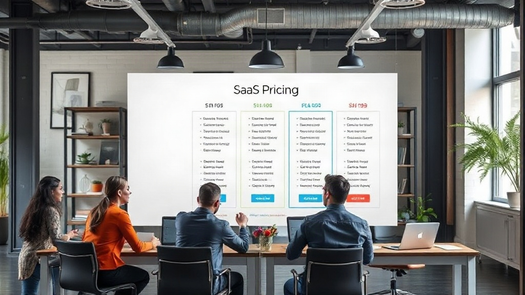 A SaaS pricing page displaying tiered plans with clear feature breakdowns and costs.