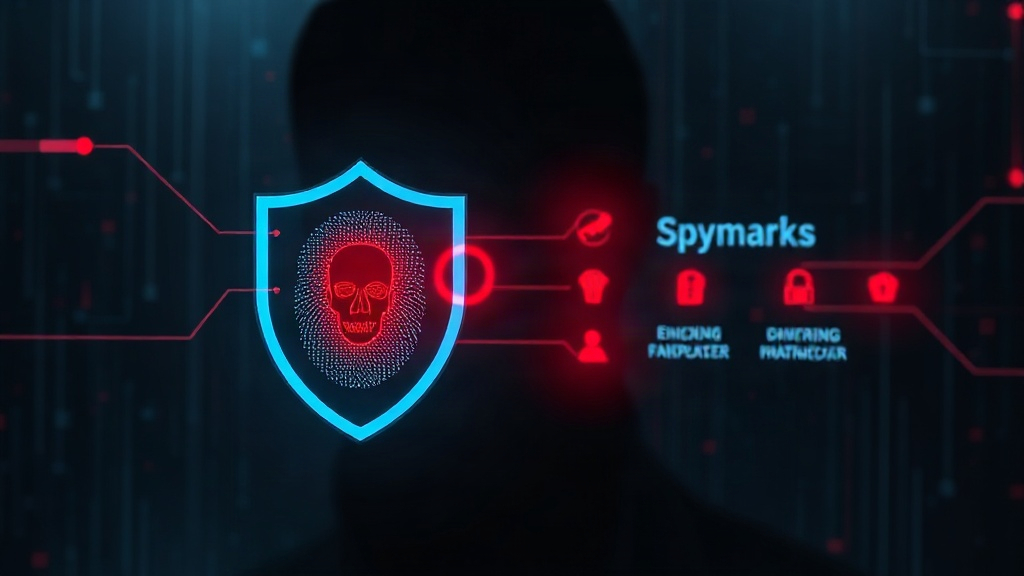 Conceptual diagram showing Spymarks embedded within AI model parameters