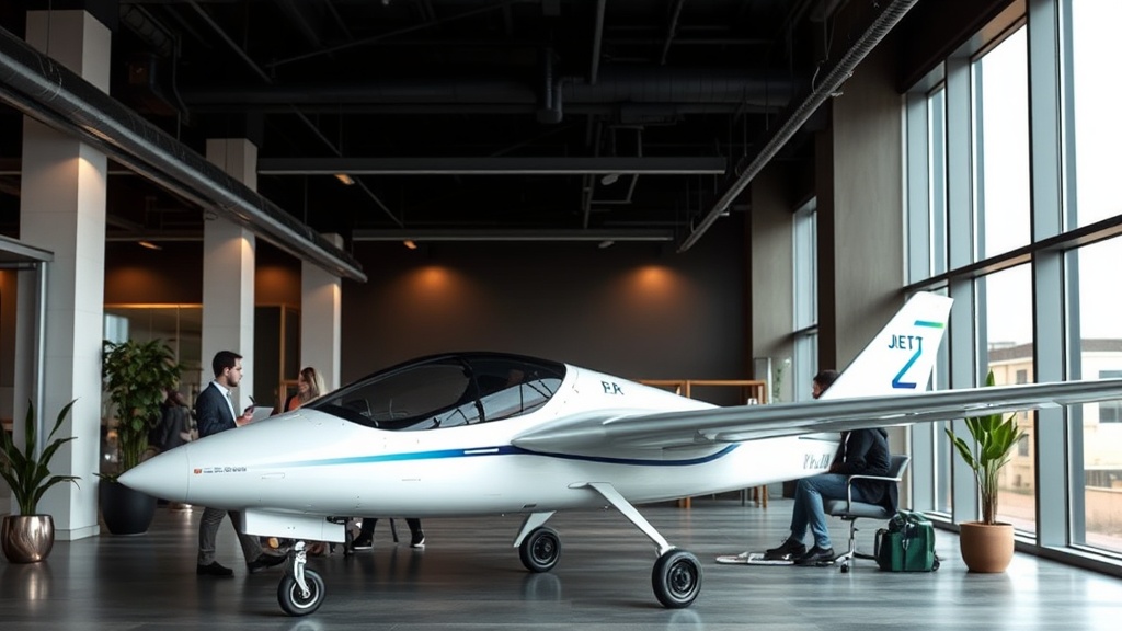 Conceptual rendering of JetZero's hybrid-electric aircraft design