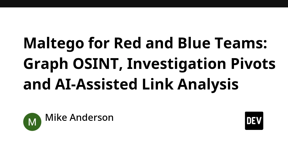 Maltego Transforms Investigations with Graph OSINT and AI for Red/Blue Teams