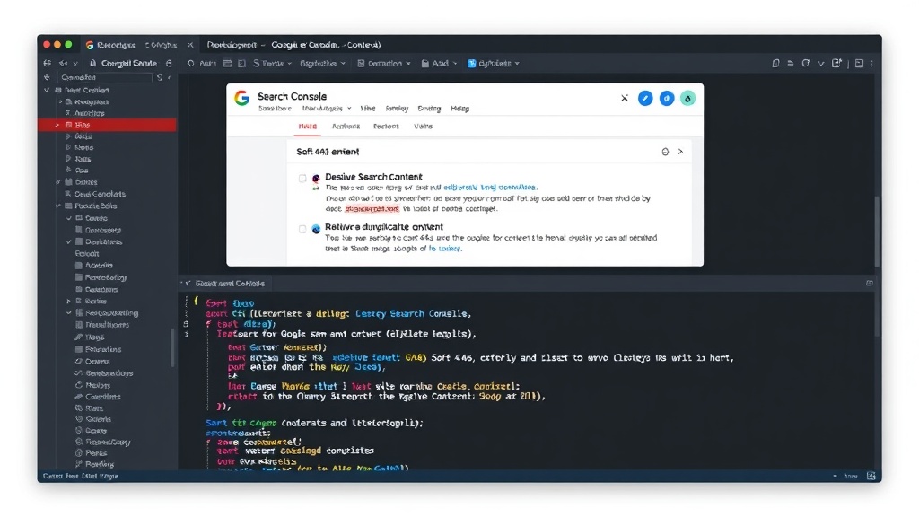 Google Search Console report highlighting Soft 404 and duplicate content errors